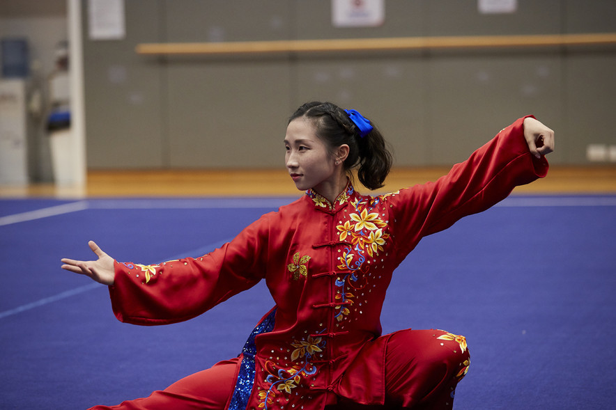 <p>Mok Uen-ying (Wushu),&nbsp;double gold medallist in the women&rsquo;s group B new Chan style taijijian and new Yang style taijijian at the&nbsp;3<sup>rd</sup> World Taijiquan Championships</p>
